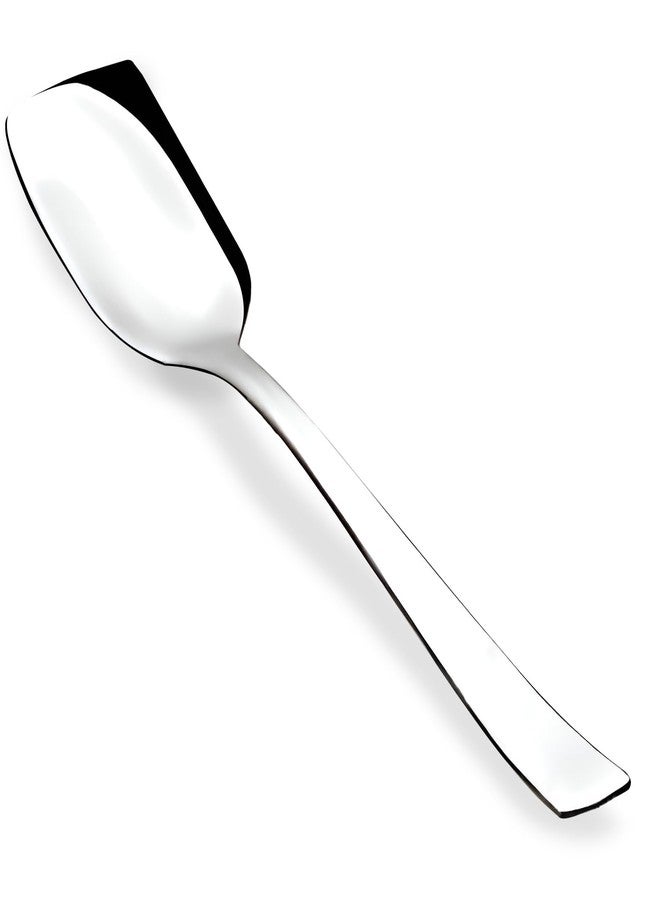 Parage Stainless Steel Set of 12 Ice Cream Spoons, Silverware Spoon Set, Dinner Spoon Length 13.5cm, Food Grade Silverware for Home & Kitchen, Durable Stylish, 12 Silver Spoons - Image 4
